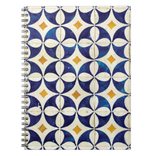 Portuguese Tiles - Azulejo Pattern Design Notizblock