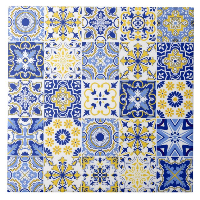 Portuguese Tiles Pattern Ceramic Tile  Fliese (Vorderseite)