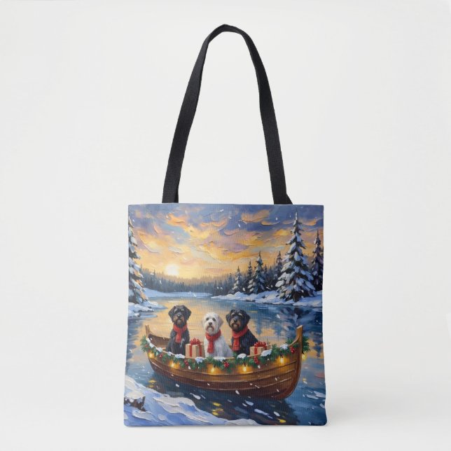 Portuguese Water Dog Christmas Boat Holiday Tasche (Vorderseite)
