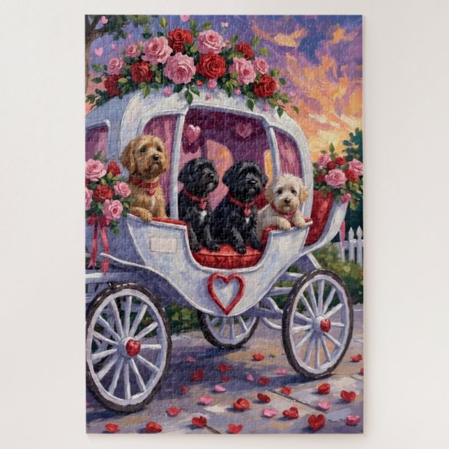 Portuguese Water Dog Valentine's Day (Vertikal)