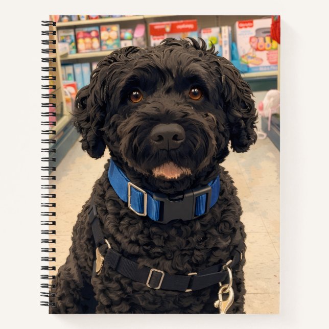 Portuguese Water Dogs Anime Anemi Spiral Notebook Notizbuch (Vorderseite)