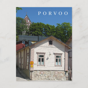 Porvoo Haus und Kirche Aussicht Postkarte