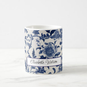 Porzellan-Elegante individuell anpassbar: Blauer B Kaffeetasse
