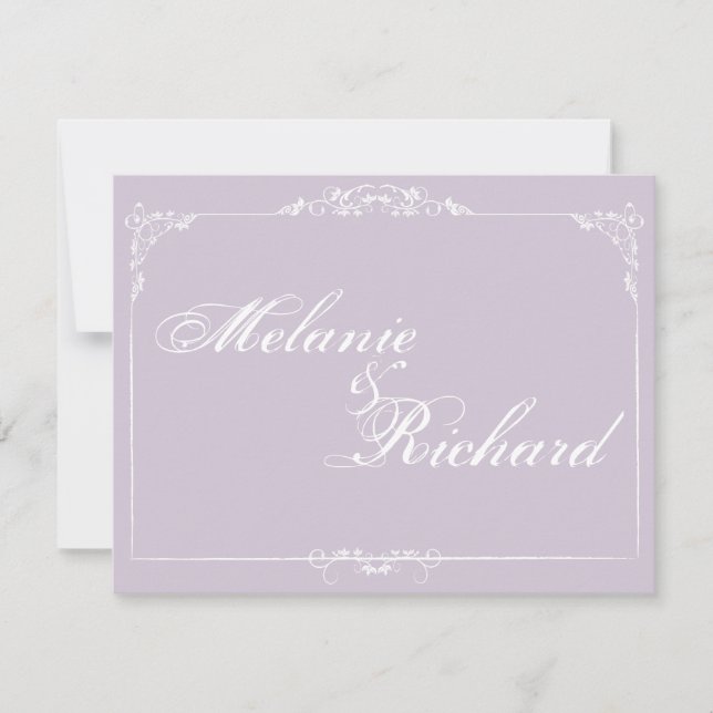 Porzellan Frame Lilac Einladung (Vorderseite)