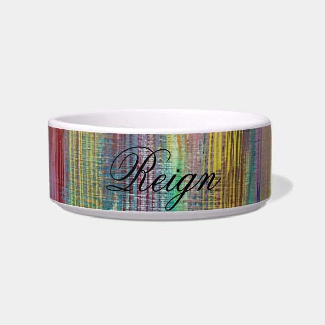 Porzellan-Hundeschale "Stripe Design" Napf (Vorderseite)