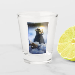 Porzellan im Schnee X Schnapsglas