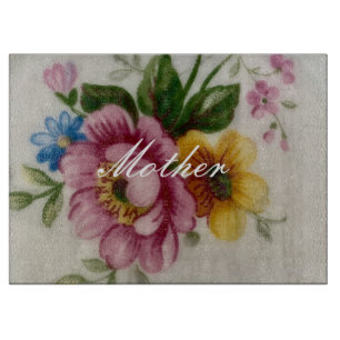 Porzellan Inspiriert Blumenzuschnitt Schneidebrett