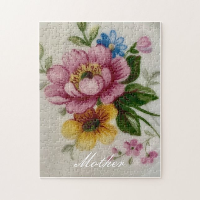 Porzellan Inspiriert Flora Puzzle (Vertikal)