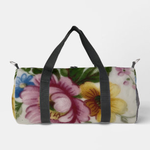 Porzellan-Inspirierte Blumen Duffle Bag