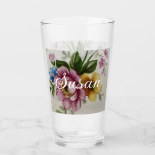 Porzellan-Inspirierte Blumen Glas