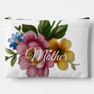Porzellan-inspirierte Blumenprint-Cut-Sew-Tasche Zubehörtasche
