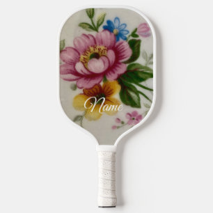 Porzellan inspiriertes Floraldesign Pickleball Schläger