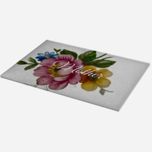 Porzellan inspiriertes florales Schneidbrett Schneidebrett