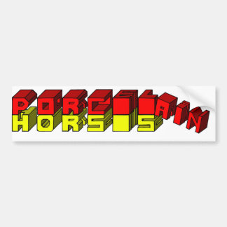 Porzellan-PferdeAutoaufkleber Autoaufkleber