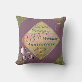 Porzellan-Tasche zum 18. Hochzeitstag Kissen
