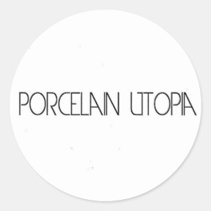 Porzellan Utopie Runder Aufkleber