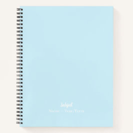 Porzellanblau Notizbuch