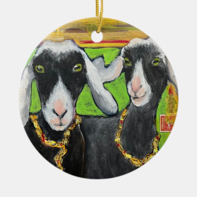 Porzellanschmuck von Goat Girlfriends Keramik Ornament (Vorne)