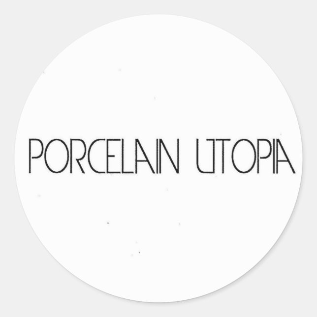 Porzellanutopie Runder Aufkleber (Vorderseite)