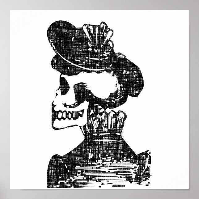 Posada Calavera Skull Bonnet Two-Tone Poster (Vorne)