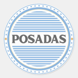 Posadas City Pride Emblem – Argentinische Identitä Runder Aufkleber