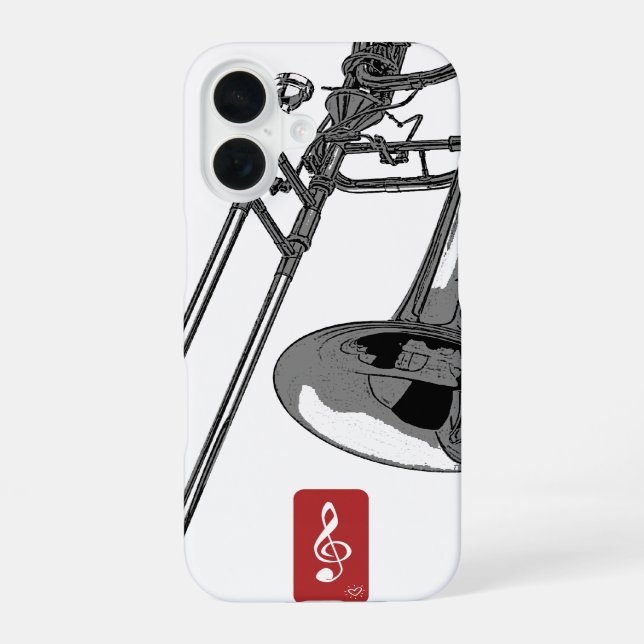Posaune iPhone 16 Hülle (Rückseite)
