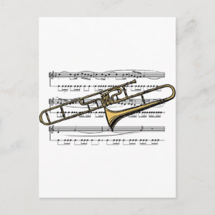 Posaune Musical 14 B Postkarte