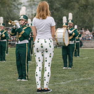 Posaunen-Marschband-Musik-Hase Grün Gold Leggings