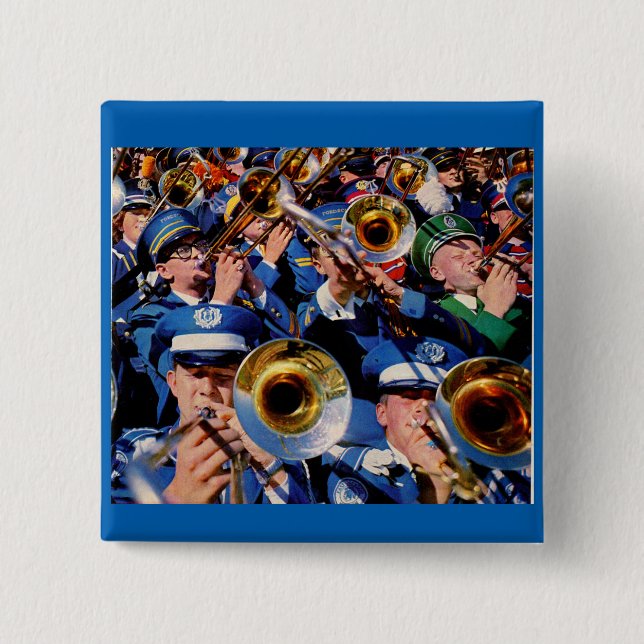 Posaunenmob AKA Bandgeeks verschwunden Button (Vorderseite)