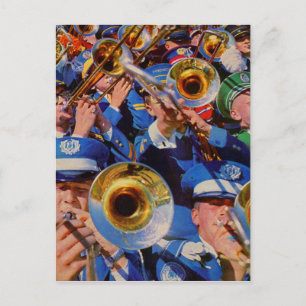 Posaunenmob, auch bekannt als Band-Geeks außer Kon Postkarte