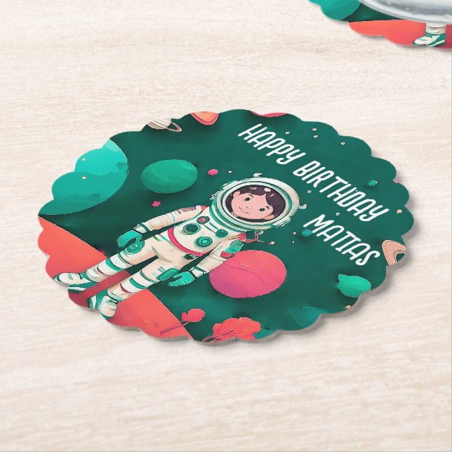 Posavasos cumpleaños personalizado untersetzer (angewinkelt)