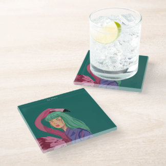 Posavasos de vidrio decorativo glasuntersetzer