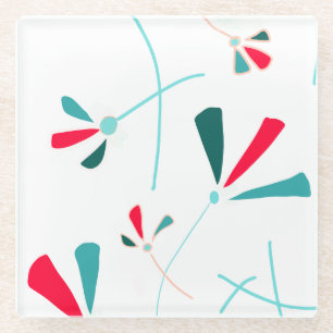 Posavasos De Vidrio Verano vidrio paisaje Costura Glasuntersetzer