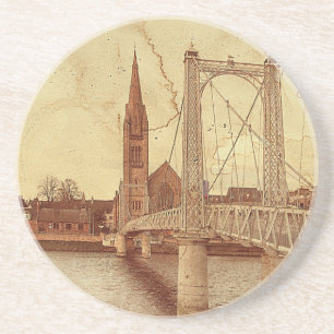 Posavasos Die Hüpfende Brücke (Inverness - Schottl Getränkeuntersetzer