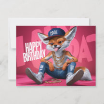 Poscards Happy Birthday Renard 07