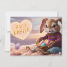 Poscards Happy Easter Kaninchen 09