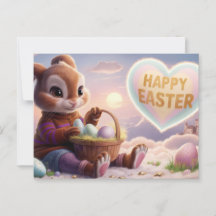 Poscards Happy Easter Kaninchen 10