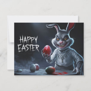 Poscards Happy Easter Kaninchen Ei Horror 09 Postkarte