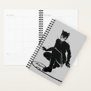 Pose à pinceau en encre Catwoman