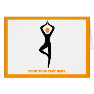 Pose de yoga noir, orange personnalisé