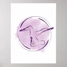Pose für abstrakte Wasserfarben Poster