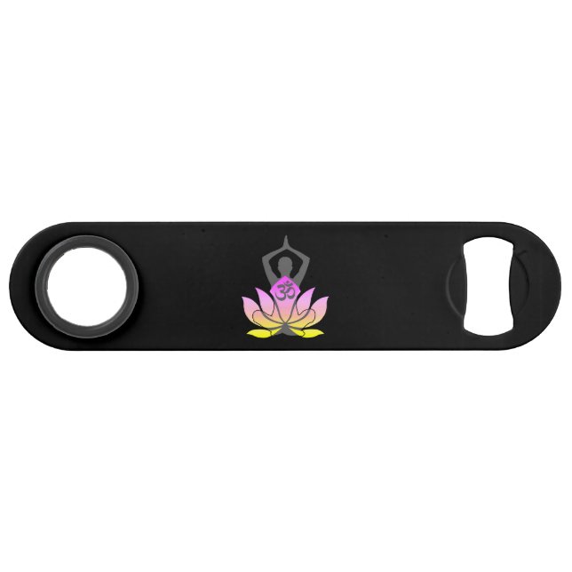 Pose spirituelle de yoga de fleur d'OM Namaste (Devant (Horizontal))