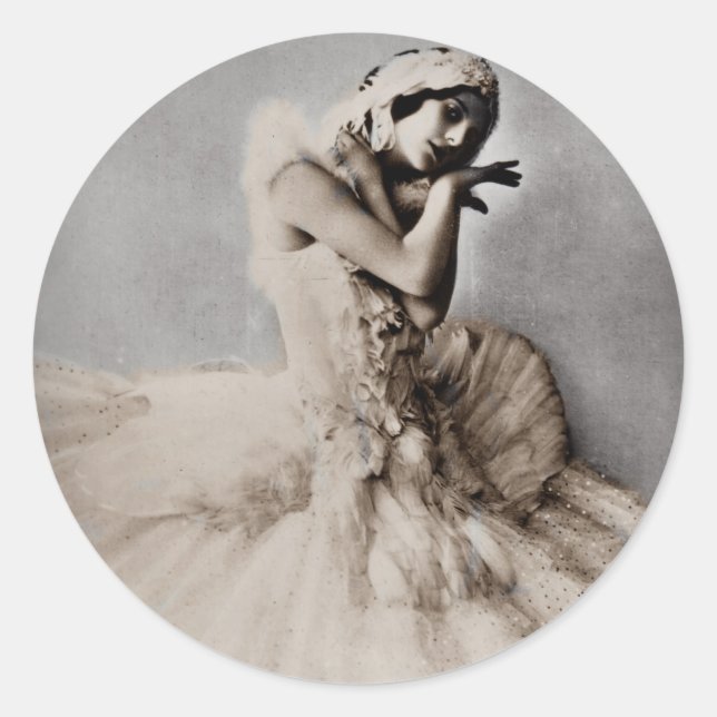 Posed en Pointe Runder Aufkleber (Vorderseite)