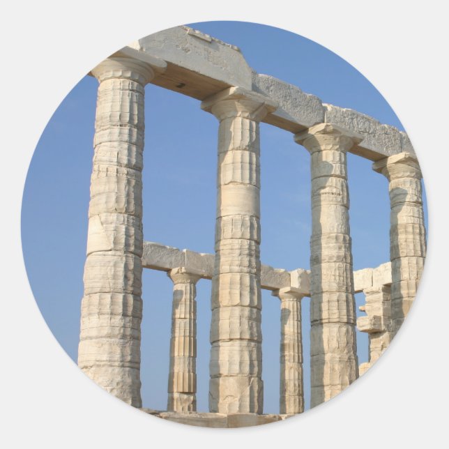 poseiden runder aufkleber (Vorderseite)