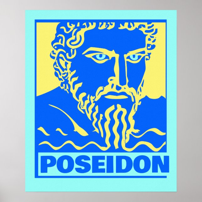 Poséidon coloré Impression (Devant)