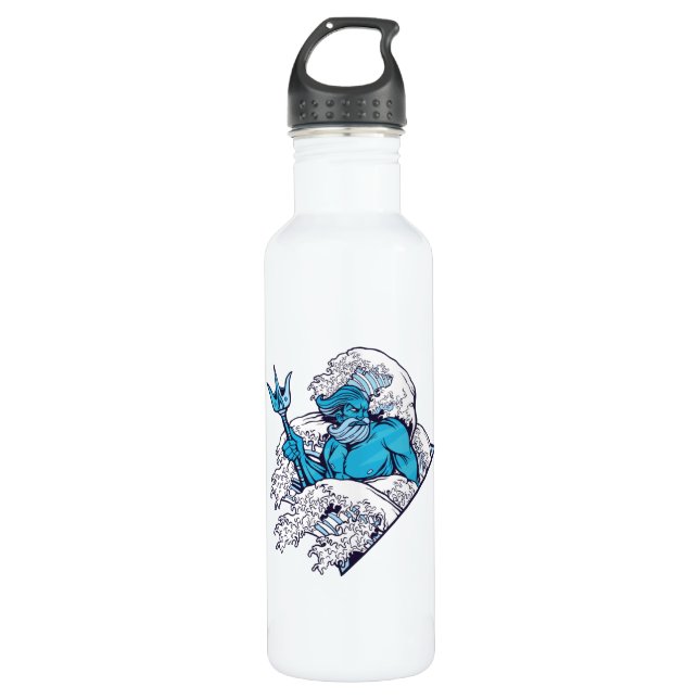 Poseidon Edelstahlflasche (Vorderseite)