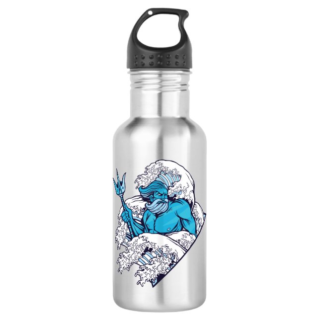Poseidon Edelstahlflasche (Vorderseite)