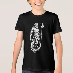 Poseidon Gott des Meeres Tri-Blend Shirt