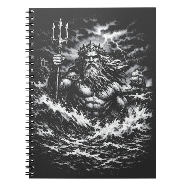 Poseidon — Herr der Tiefe von BurnsInHell Notizblock (Vorderseite)