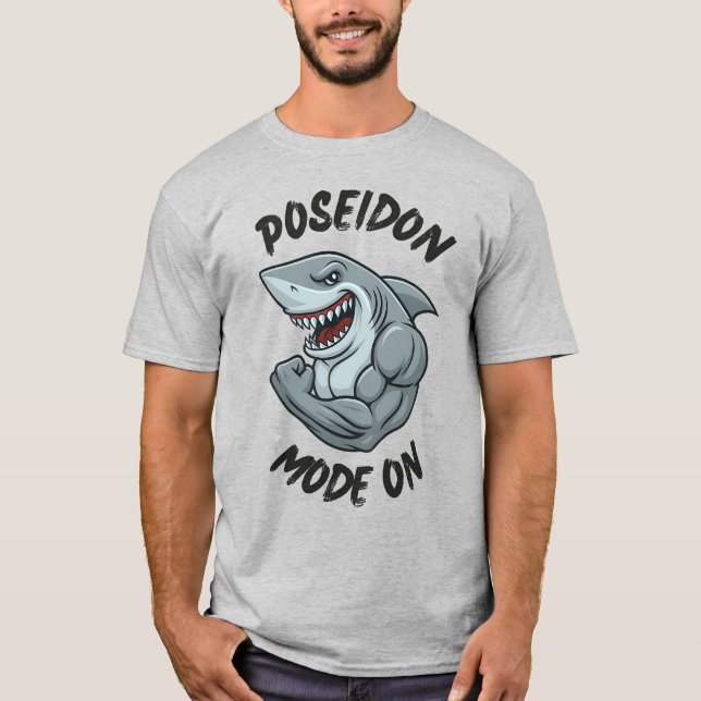 Poseidon Mode On™ - Nautische Gym-Fitness T-Shirt (Vorderseite)